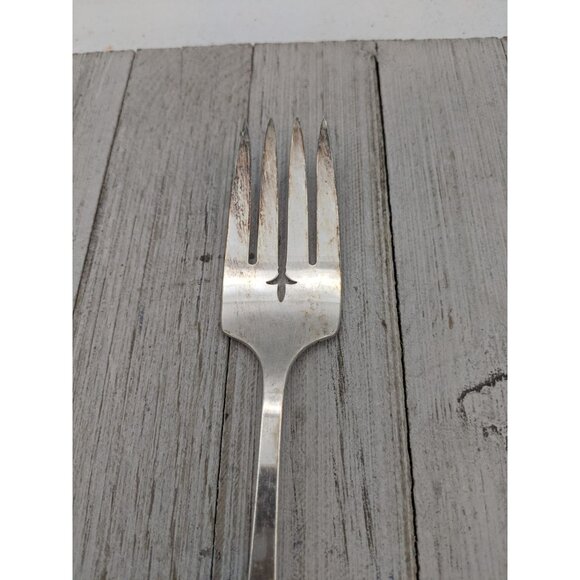 Vintage 1881 Rogers Proposal Silverplate Flatware Cold Meat Fork Serving - Picture 3 of 7